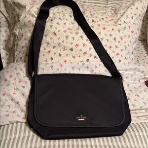 kate spade Black Nylon Messenger Crossbody Bag